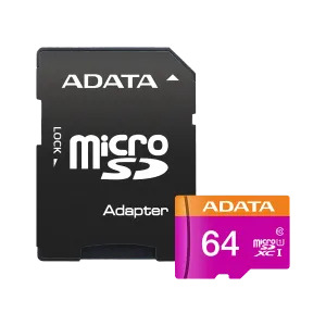 کارت حافظه ای دیتا مدل ADATA Premier MicroSDXC Card UHS-I Class 10 64GB 80MB/s