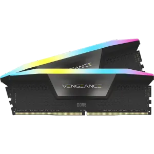 حافظه رم دسکتاپ کورسیر مدل CORSAIR VENGEANCE RGB 64GB DDR5 6000Mhz Dual