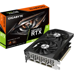 کارت گرافیک گیگابایت مدل GIGABYTE GeForce RTX 3050 WINDFORCE OC V2 8GB