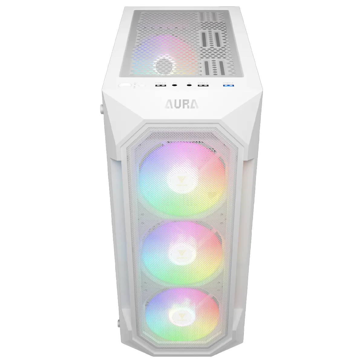 کیس کامپیوتر گیم دیاس مدل GAMDIAS AURA GC1 ELITE WH ARGB