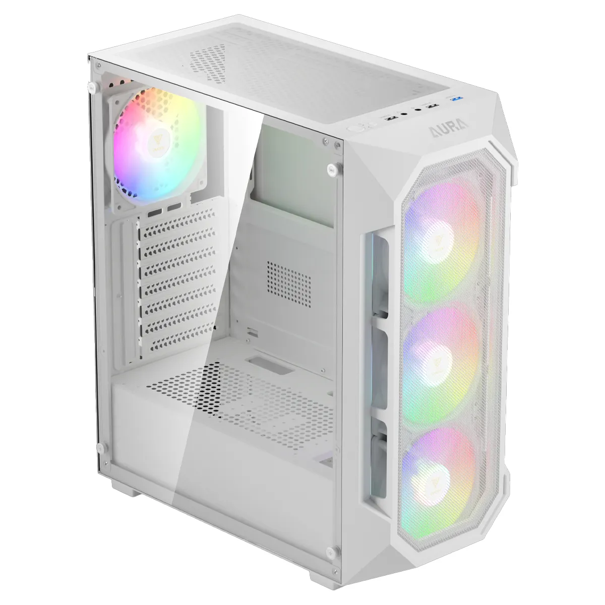 کیس کامپیوتر گیم دیاس مدل GAMDIAS AURA GC1 ELITE WH ARGB
