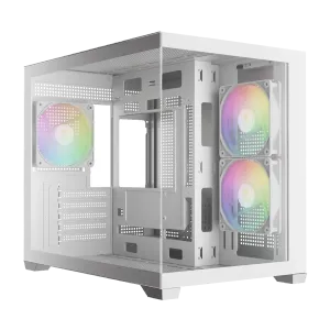 کیس کامپیوتر گیم دیاس مدل GAMDIAS AURA GC10M V2 WH ARGB