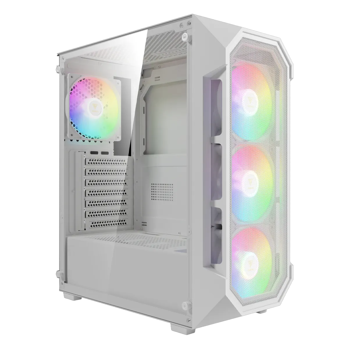 کیس کامپیوتر گیم دیاس مدل GAMDIAS AURA GC1 ELITE WH ARGB