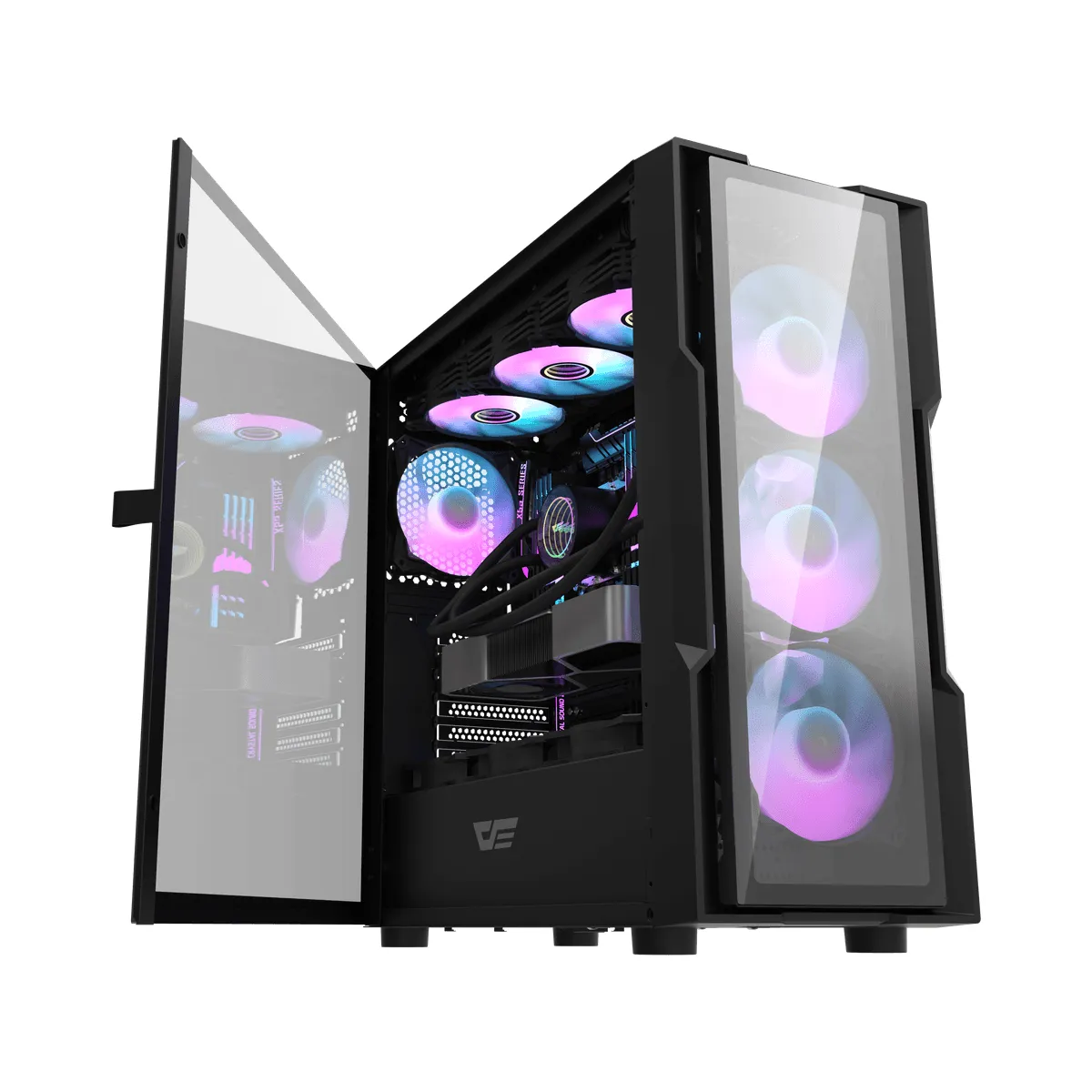 کیس کامپیوتر دارک فلش مدل DarkFlash DK431 Glass
