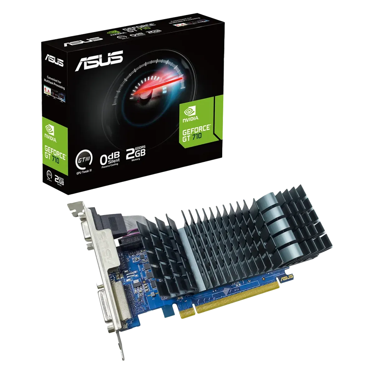 کارت گرافیک ایسوس مدل ASUS GT710 SL 2GB D5 BRK EVO