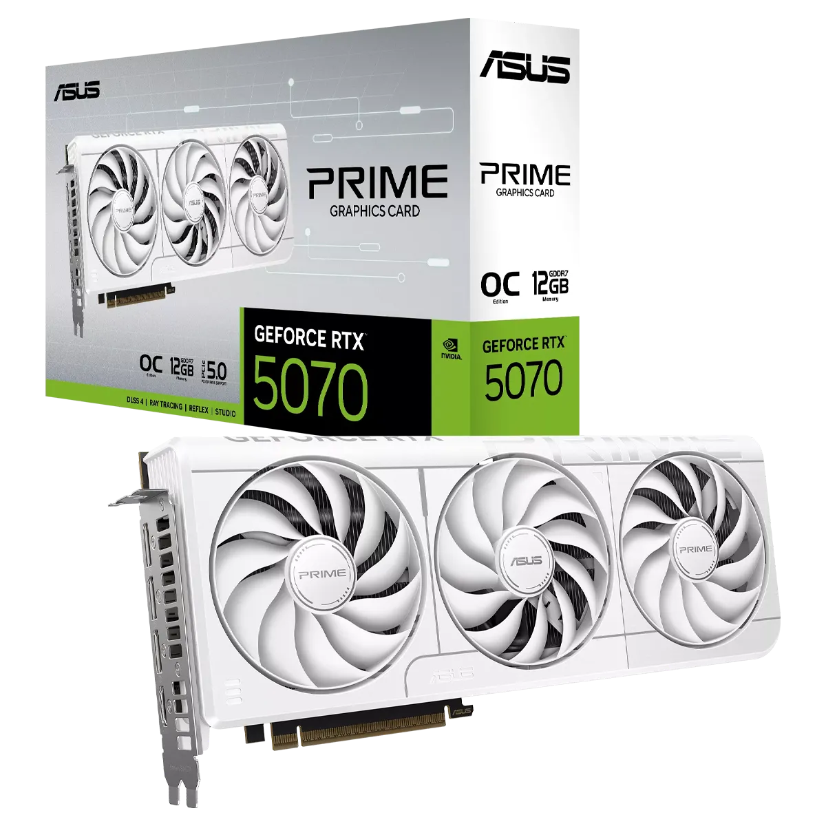 کارت گرافیک ایسوس مدل ASUS PRIME GeForce RTX 5070 12GB GDDR7 OC Edition WHITE