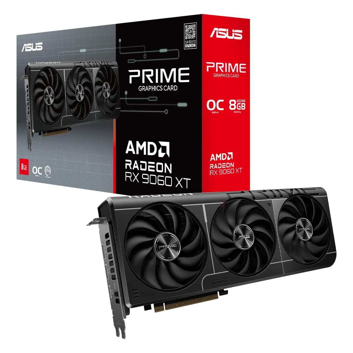 کارت گرافیک ایسوس مدل ASUS Prime Radeon RX 9060 XT 8GB GDDR6 OC Edition