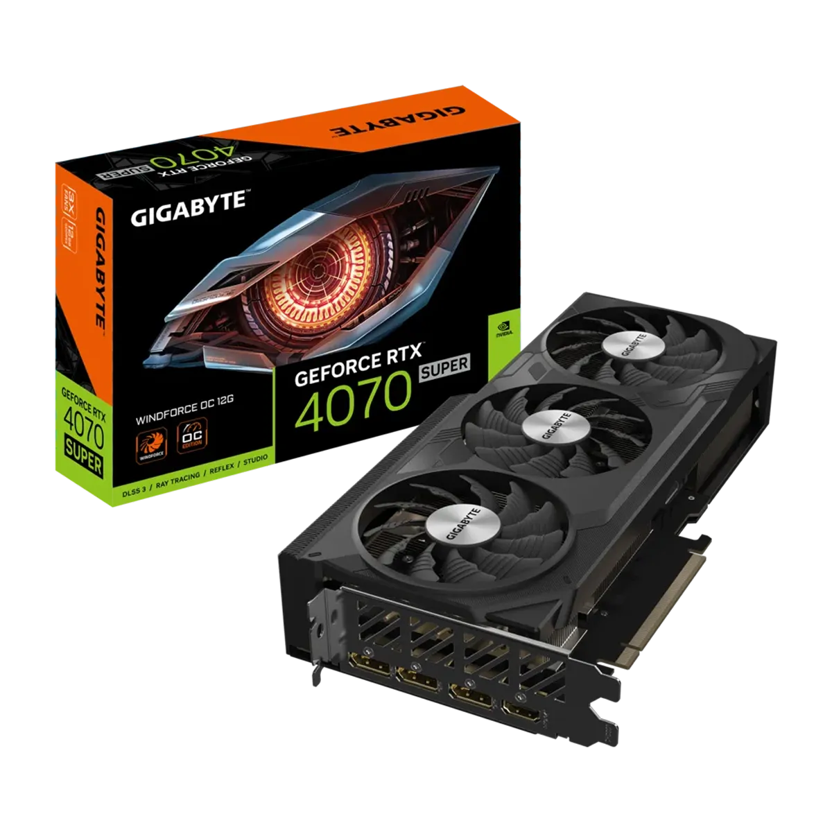 کارت گرافیک گیگابایت مدل GIGABYTE GeForce RTX 4070 SUPER WINDFORCE OC 12G