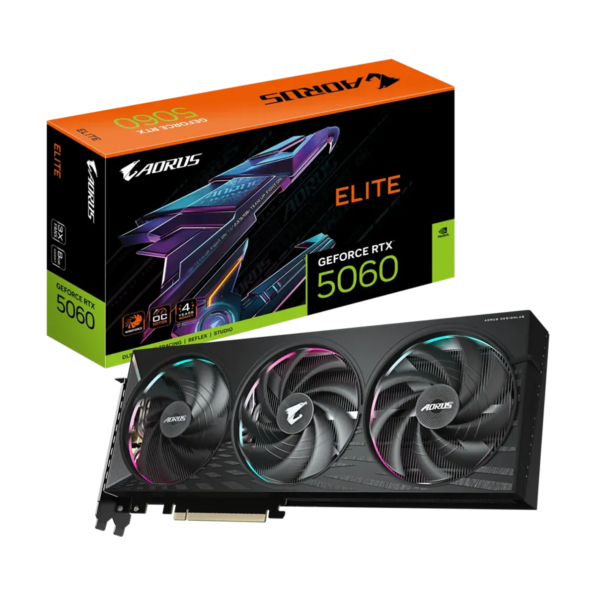 کارت گرافیک گیگابایت مدل GIGABYTE AORUS GeForce RTX 5060 ELITE 8G
