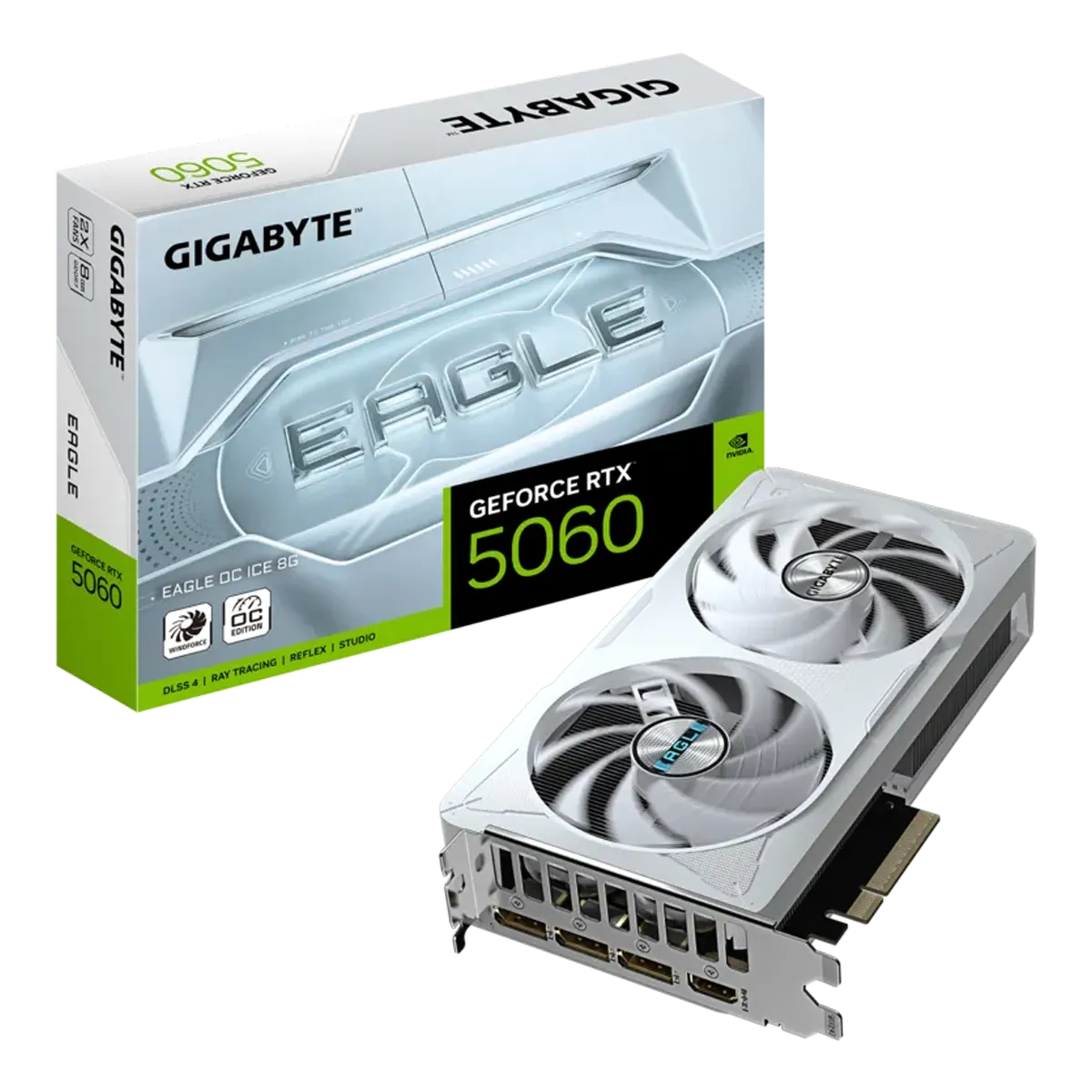 کارت گرافیک گیگابایت مدل GIGABYTE GeForce RTX 5060 EAGLE OC ICE 8G