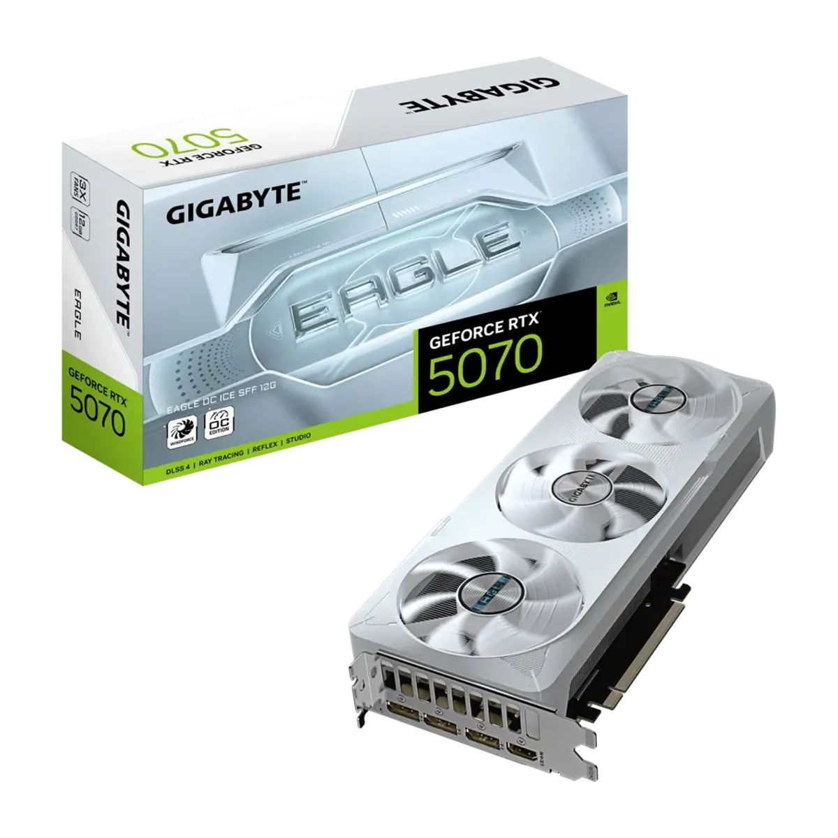 کارت گرافیک گیگابایت مدل GIGABYTE GeForce RTX 5070 EAGLE OC ICE SFF 12G