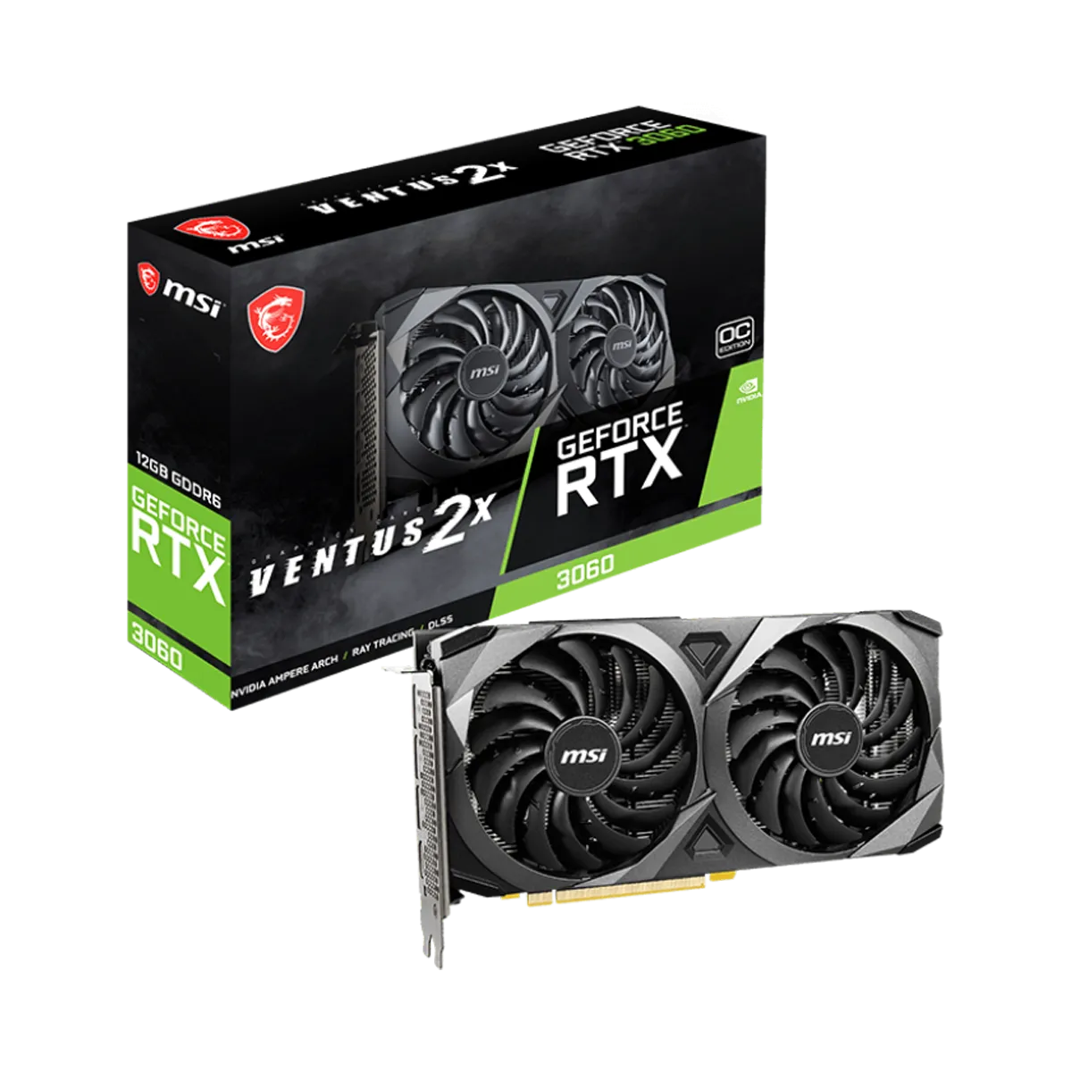 کارت گرافیک ام اس آی مدل MSI Geforce RTX 3060 VENTUS 2X 12G OC
