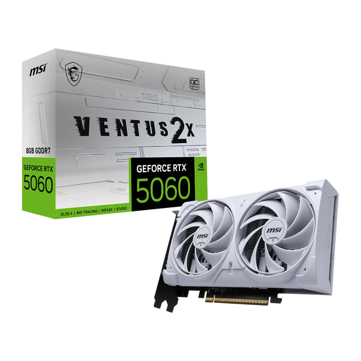 کارت گرافیک ام اس آی مدل MSI Geforce RTX 5060 8G VENTUS 2X OC WHITE