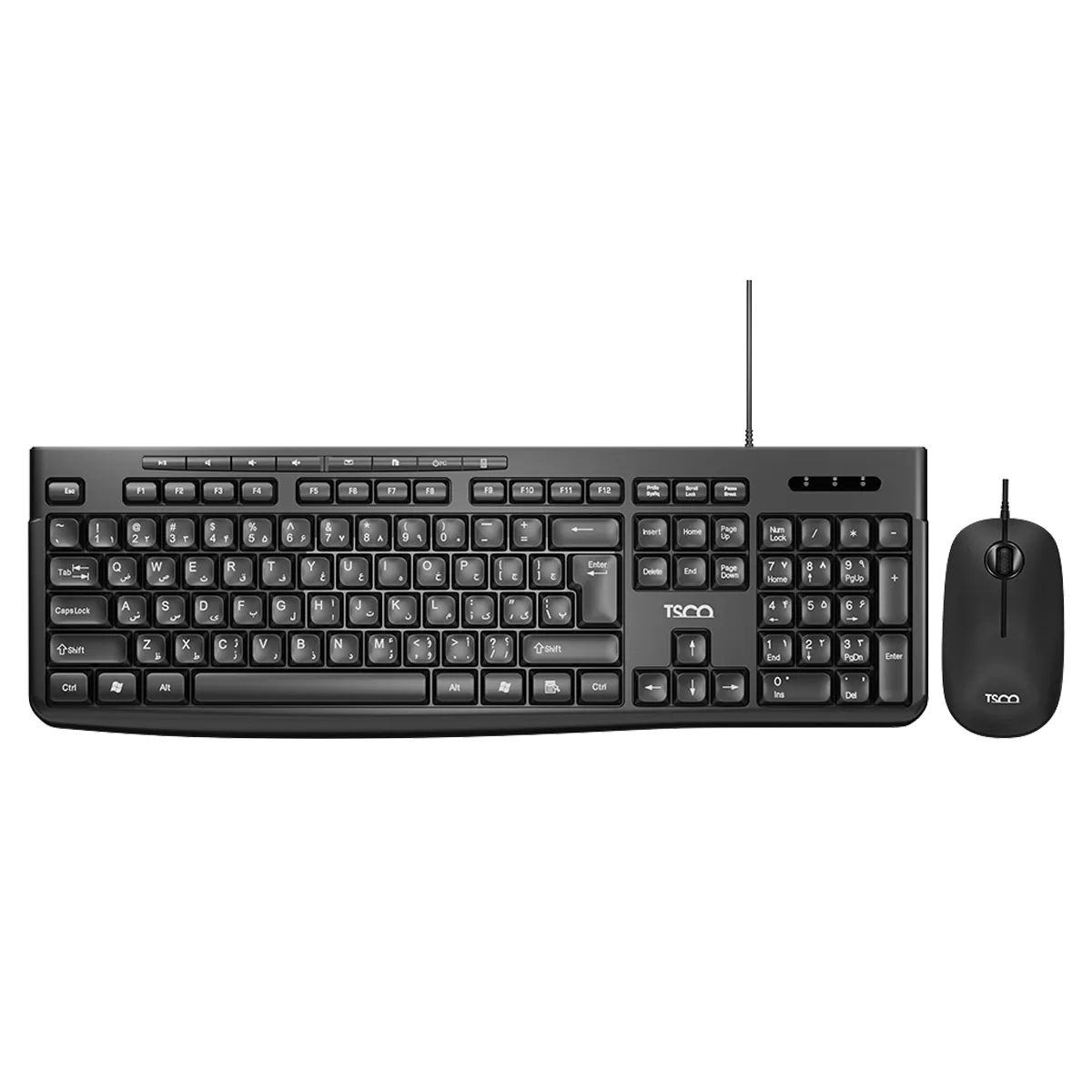 کیبورد و ماوس با سیم تسکو مدل TSCO TKM 8057