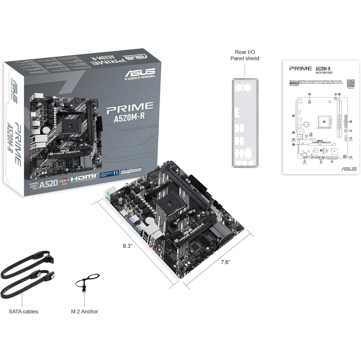 مادربرد ایسوس مدل ASUS PRIME A520M-R