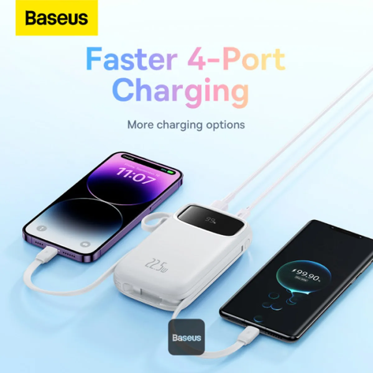 پاوربانک 20000 میلی آمپر فست شارژ 22.5 وات باسئوس Baseus Qpow 2