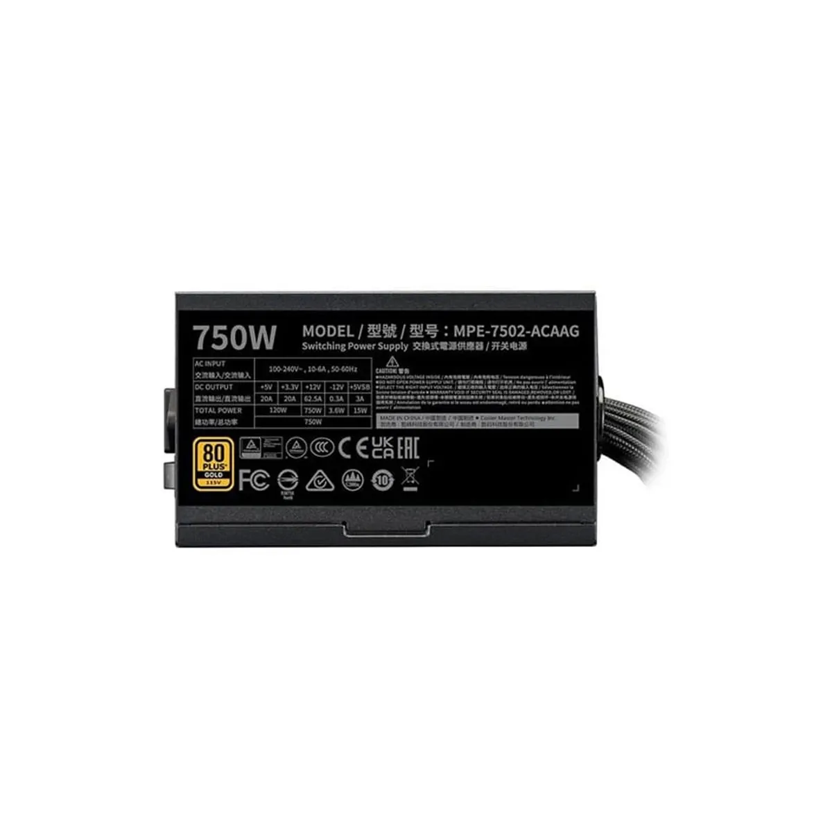 منبع تغذیه کولر مستر مدل Cooler Master G Gold 750 V2
