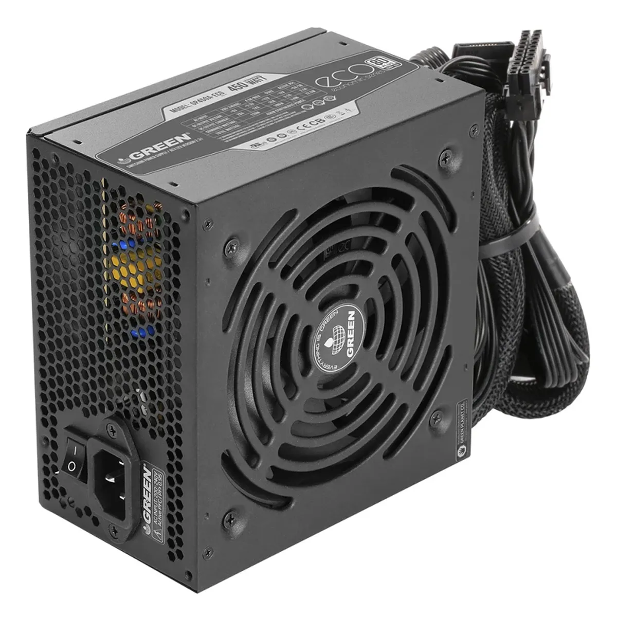 منبع تغذیه گرین مدل GREEN GP450A-ECO Rev3.1