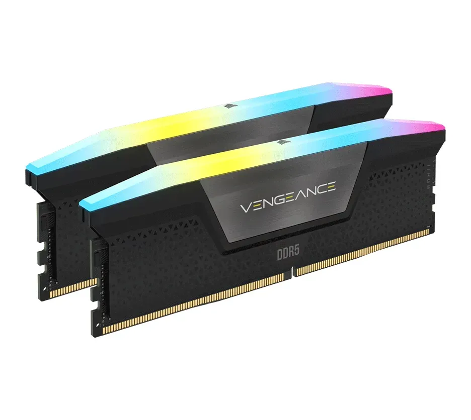 حافظه رم دسکتاپ کورسیر مدل CORSAIR Vengeance RGB 64GB DDR5 6000Mhz Dual
