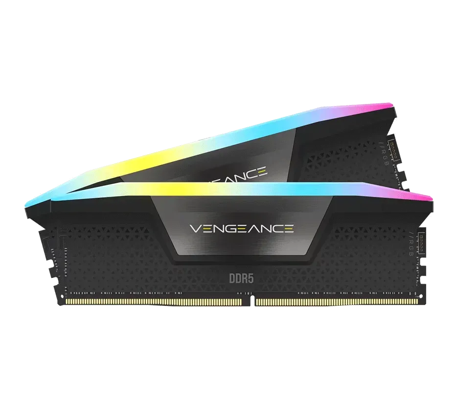 حافظه رم دسکتاپ کورسیر مدل CORSAIR Vengeance RGB 64GB DDR5 6000Mhz Dual