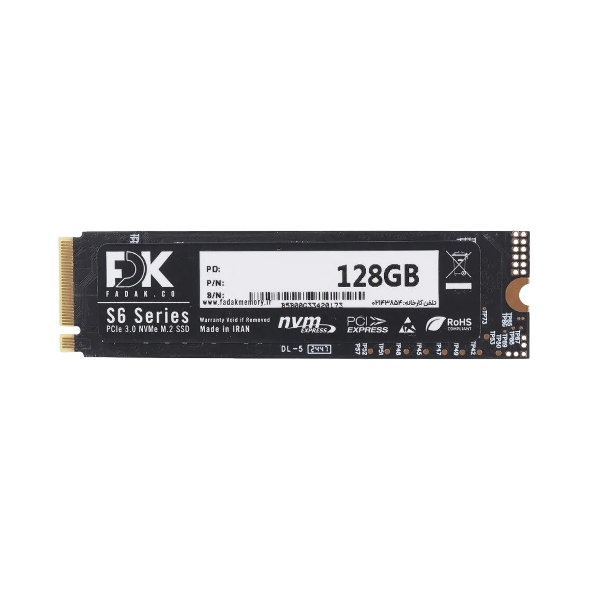 حافظه SSD فدک مدل FDK S6 M.2 2280 128GB Nvme