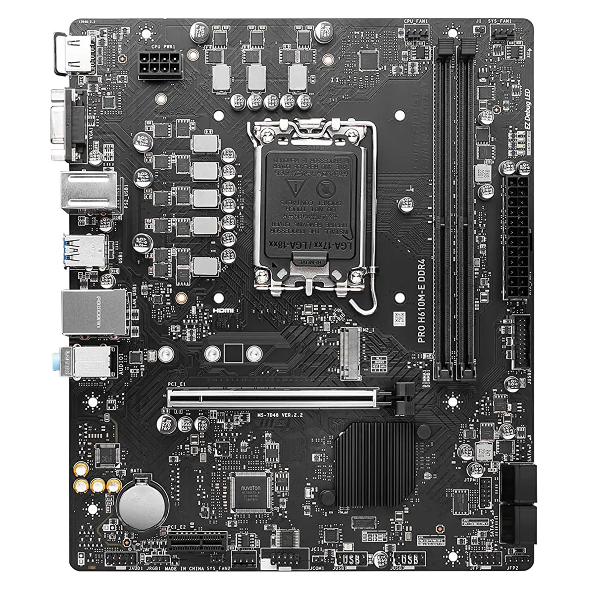 مادربرد ام اس ای مدل MSI PRO H610M-E DDR4