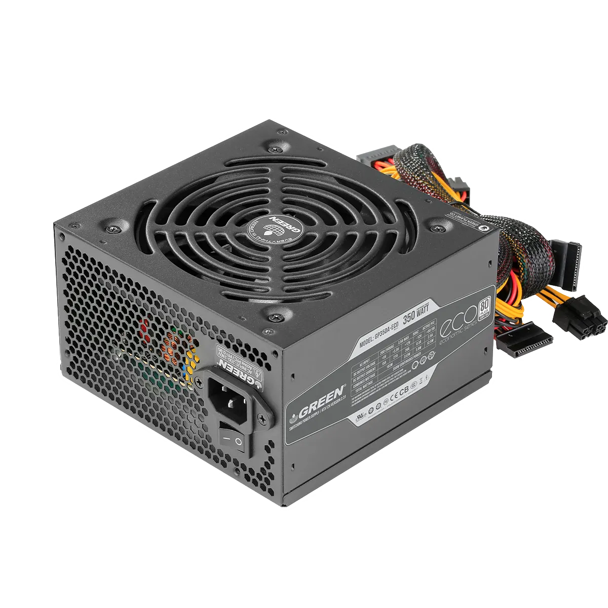 منبع تغذیه گرین مدل GREEN GP350A-ECO Rev3.1