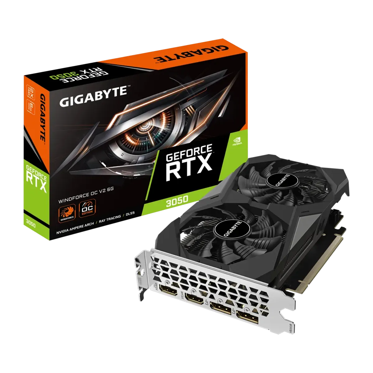 کارت گرافیک گیگابایت مدل GIGABYTE GeForce RTX 3050 WINDFORCE OC V2 6GB
