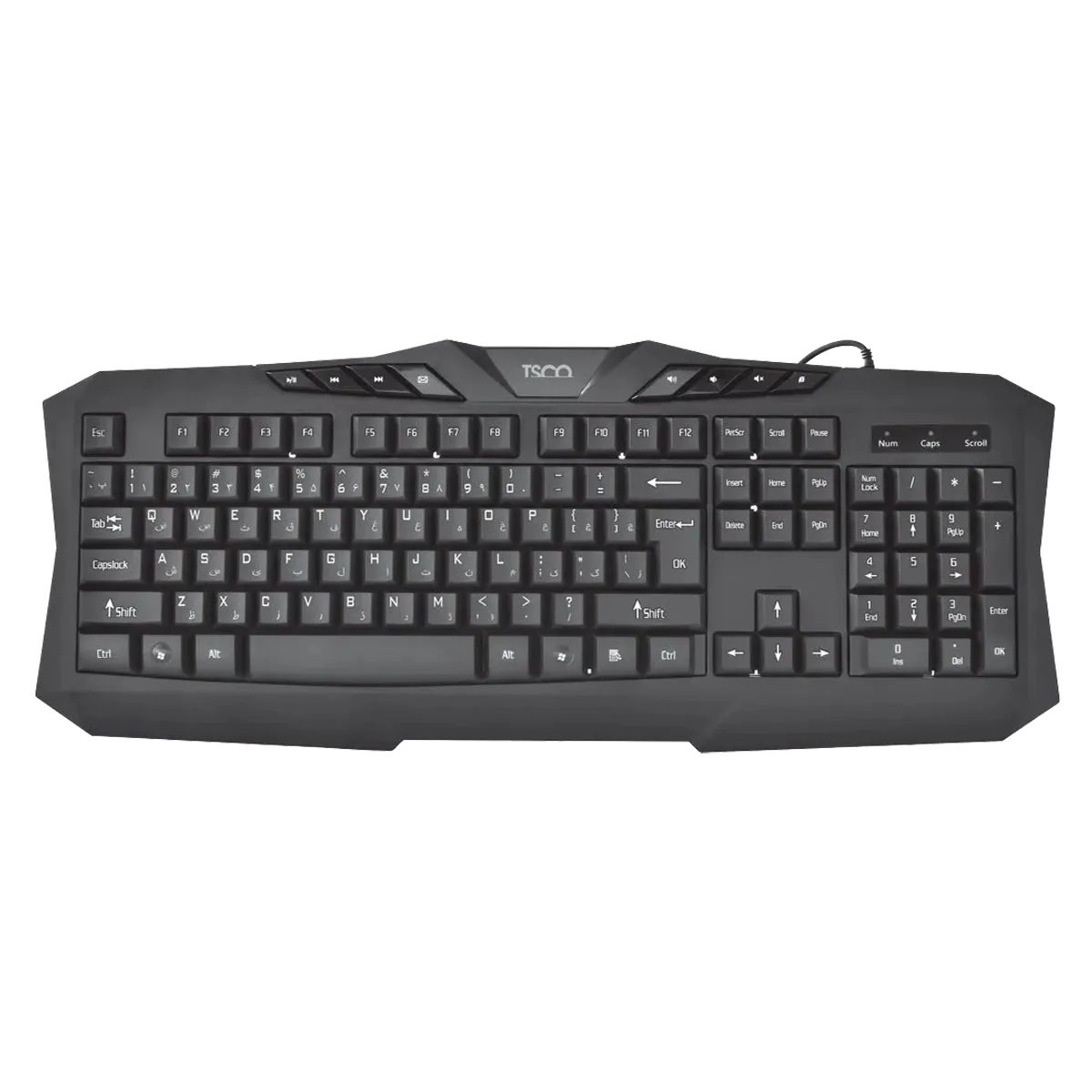 کیبورد با سیم تسکو مدل TSCO TK 8020N