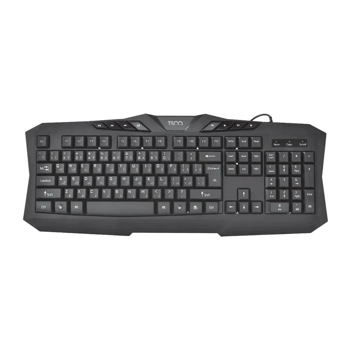 کیبورد با سیم تسکو مدل TSCO TK 8020N