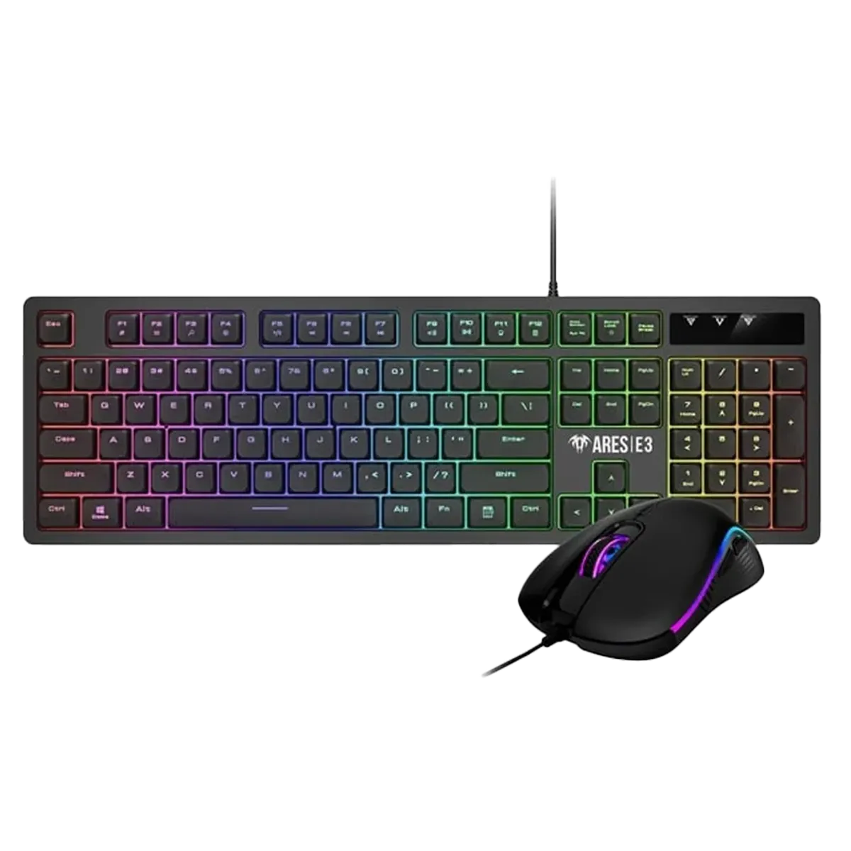 کیبورد و ماوس گیمینگ با سیم گیم دیاس مدل GAMDIAS ARES E3