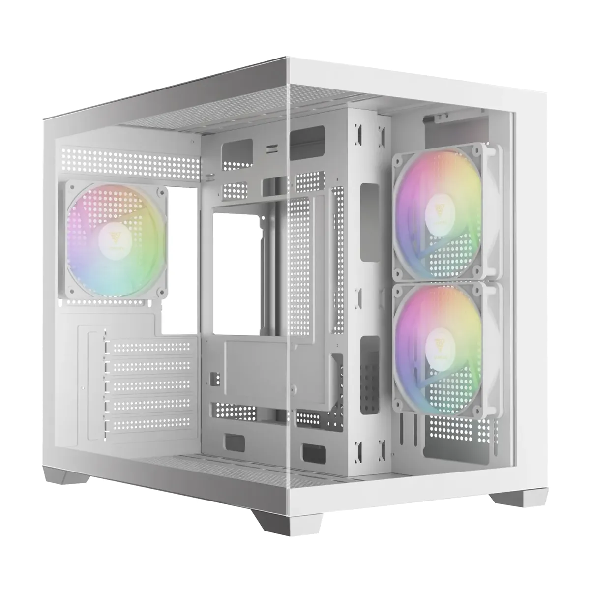 کیس کامپیوتر گیم دیاس مدل GAMDIAS AURA GC10M V2 WH ARGB