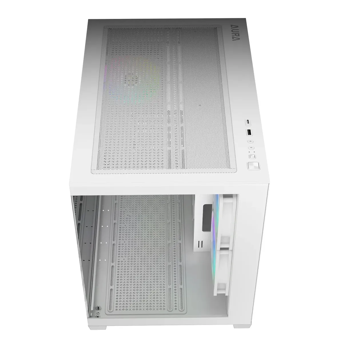 کیس کامپیوتر گیم دیاس مدل GAMDIAS AURA GC10M V2 WH ARGB